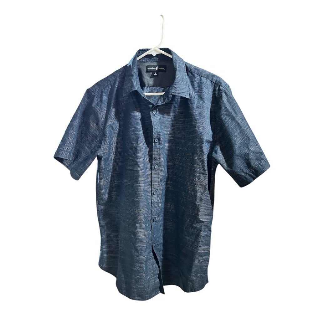 Beverly Hills Polo Club Blue Relaxed Fit Casual Shirt size Large